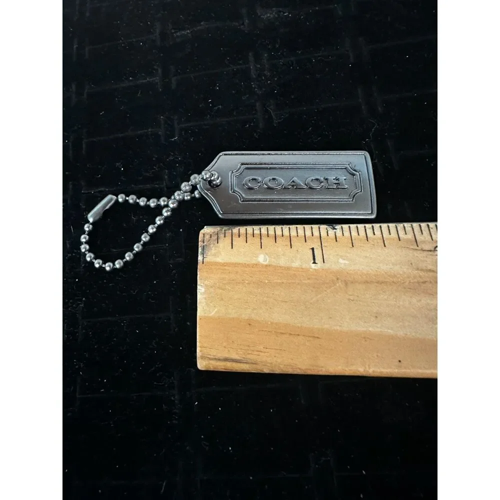 Coach Silver Metal Hangtag Keychain / Bag Charm EUC - Picture 4 of 4